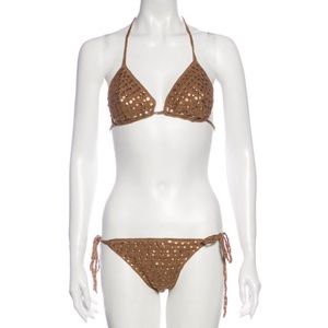 Anna Kosturova Sequin Embellishment Bikini, Medium